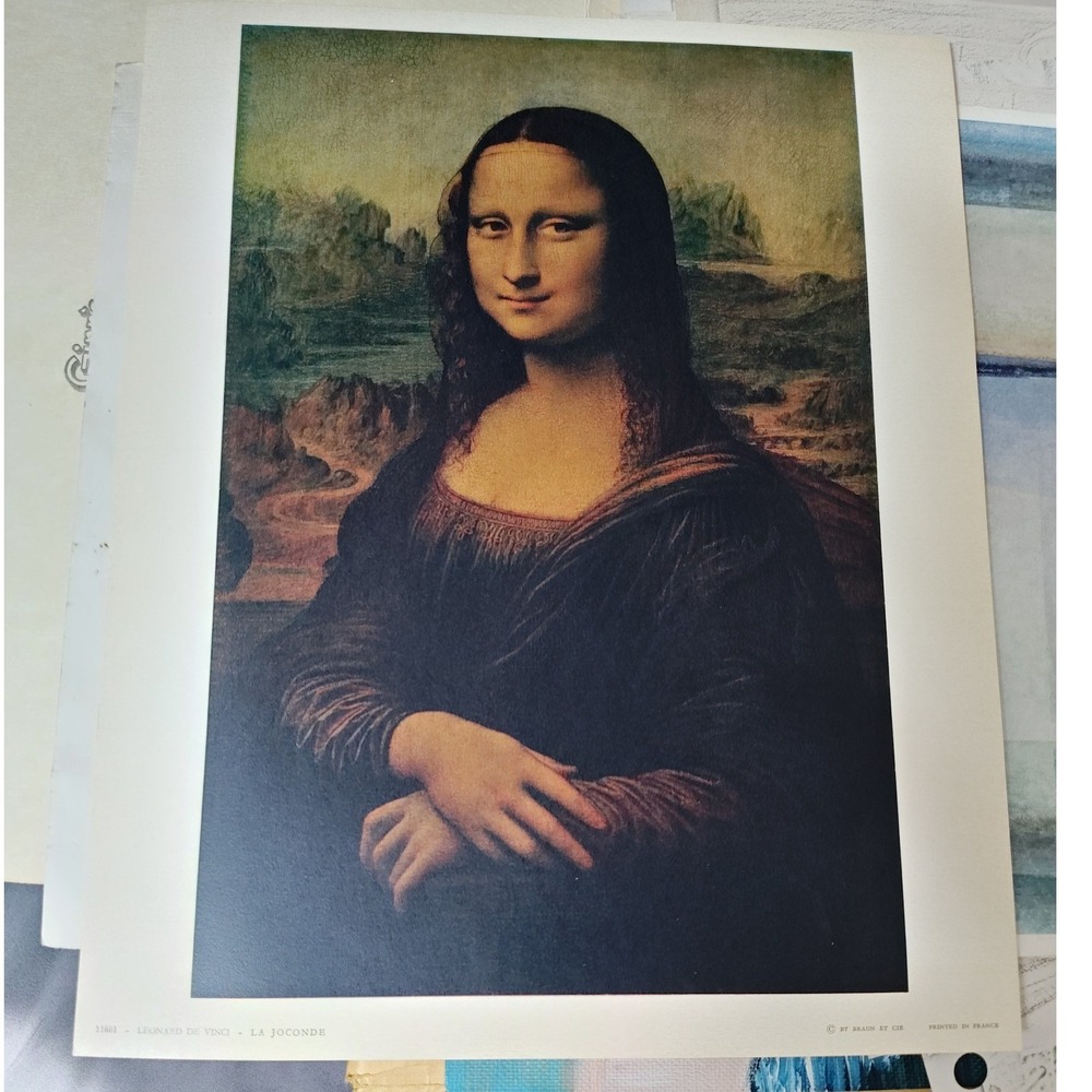 Art Print Mona Lisa La Joconde Leonardo da Vinci Braun & Cie Paris France